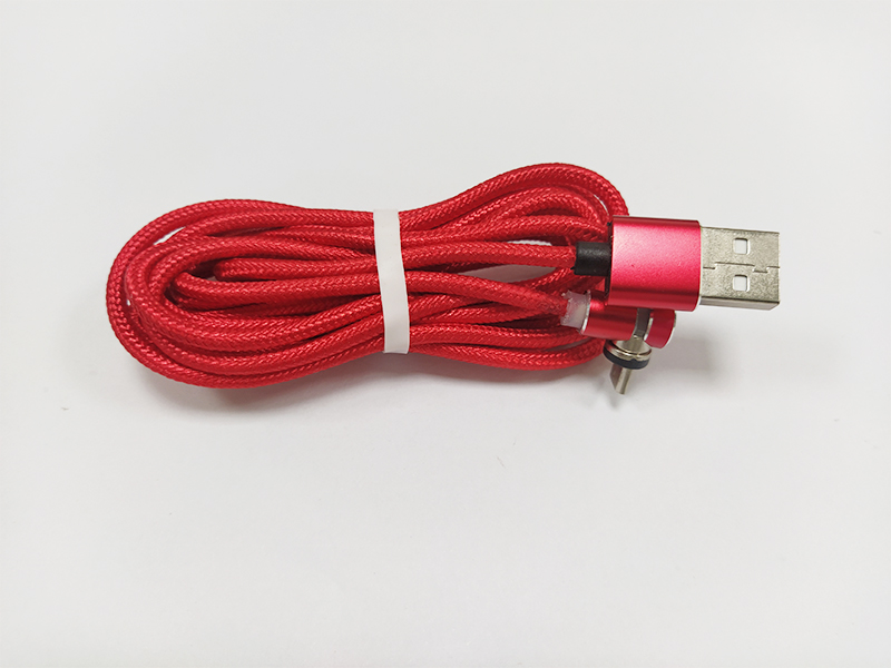 布藝編織彎頭磁吸充電線，深圳數(shù)據(jù)線廠家