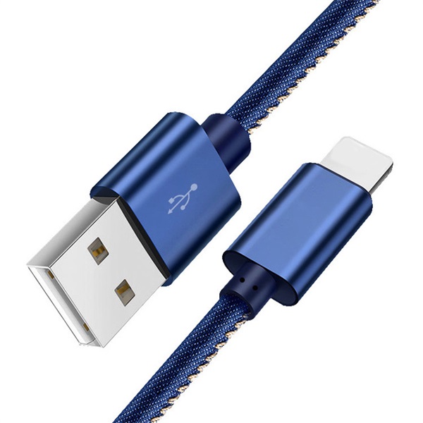 牛仔布蘋果數據線